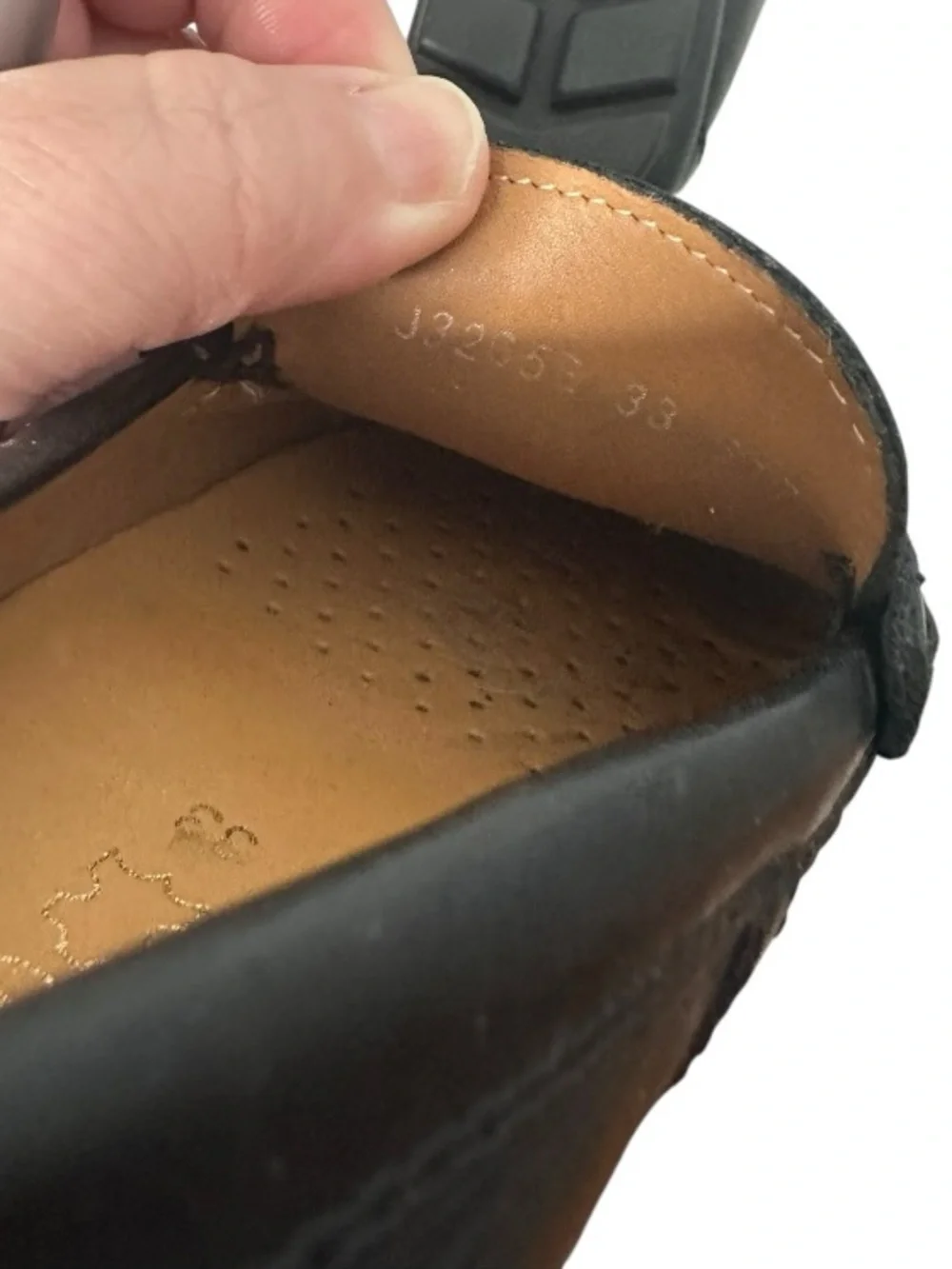Geox Respira Boy’s Black Leather Slip-On Moccasin Loafer Size EU 33 US 2